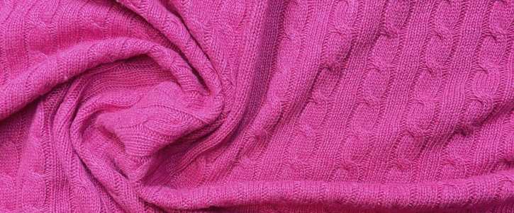 Zopfmusterstrickware - pink