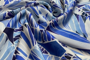 Silk satin - leaf print