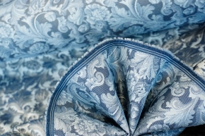 Polyester jacquard - blue