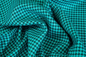 remnants, Virgin wool - houndstooth, turquoise