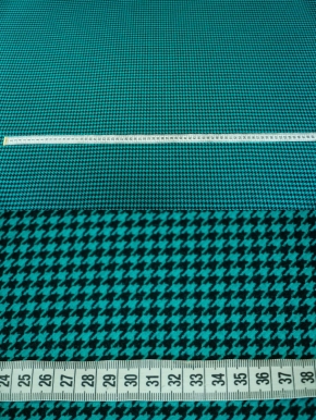 remnants, Virgin wool - houndstooth, turquoise