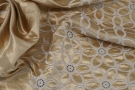 satined viscose - embroidered border