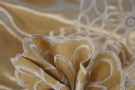 satined viscose - embroidered border